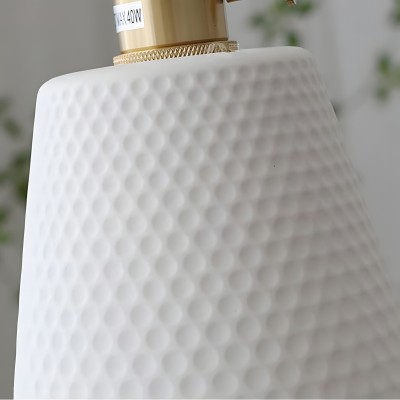 Carlo KiKi Fluted Ceramic Brass Pendant Light Carlo KiKi Fluted Ceramic Brass Pendant Light