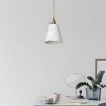 Carlo KiKi Fluted Ceramic Brass Pendant Light