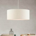 Padrig 3 Light Fabric Drum Shade Pendant Light