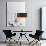 Padrig 3 Light Fabric Drum Shade Pendant Light