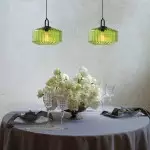 Ivan Vintage Handmade Striped Glass Pendant Light