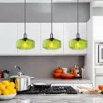 Ivan Vintage Handmade Striped Glass Pendant Light