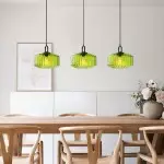 Ivan Vintage Handmade Striped Glass Pendant Light