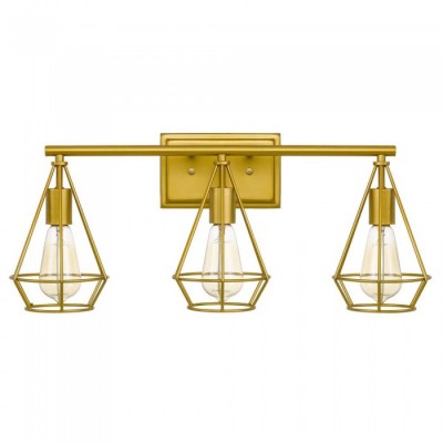 3-Light Vintage Industrial Design Gold Wall Light 3-Light Vintage Industrial Design Gold Wall Light