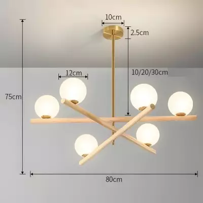 Delilah Minimalist Line Ball Chandelier