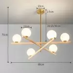 Delilah Minimalist Line Ball Chandelier