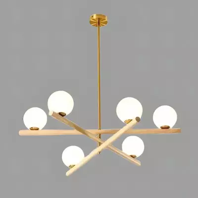 Delilah Minimalist Line Ball Chandelier