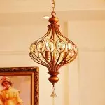 Keir French Luxury Retro Crystal Cage Chandelier Keir French Luxury Retro Crystal Cage Chandelier
