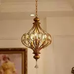 Keir French Luxury Retro Crystal Cage Chandelier Keir French Luxury Retro Crystal Cage Chandelier