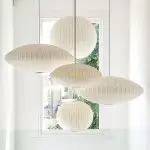 Noah White Triple Pear Bubble Silk Pendant Light