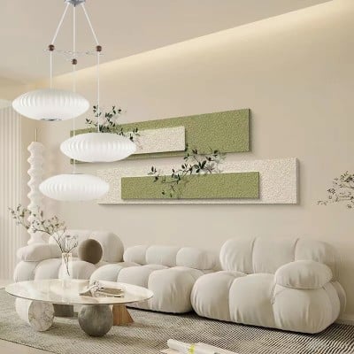 Noah White Triple Pear Bubble Silk Pendant Light