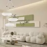 Noah White Triple Pear Bubble Silk Pendant Light