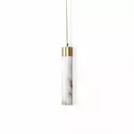 Odalys Luxurious Cylindrical Alabaster Brass Pendant Light Odalys Luxurious Cylindrical Alabaster Brass Pendant Light