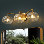 Cedric Modern Brass Spherical Glass Wall Light Cedric Modern Brass Spherical Glass Wall Light