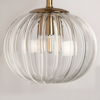 Cedric Modern Brass Spherical Glass Wall Light Cedric Modern Brass Spherical Glass Wall Light