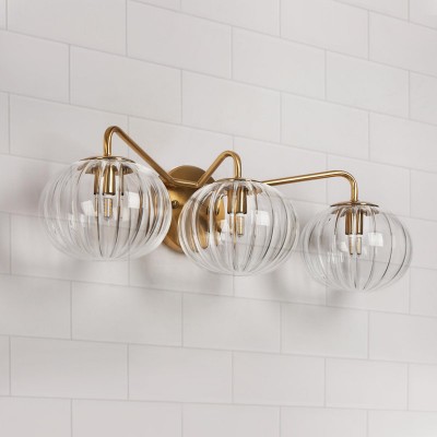 Cedric Modern Brass Spherical Glass Wall Light Cedric Modern Brass Spherical Glass Wall Light