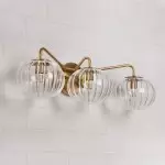 Cedric Modern Brass Spherical Glass Wall Light Cedric Modern Brass Spherical Glass Wall Light