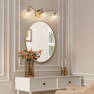 Cedric Modern Brass Spherical Glass Wall Light Cedric Modern Brass Spherical Glass Wall Light