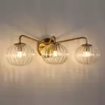 Cedric Modern Brass Spherical Glass Wall Light Cedric Modern Brass Spherical Glass Wall Light
