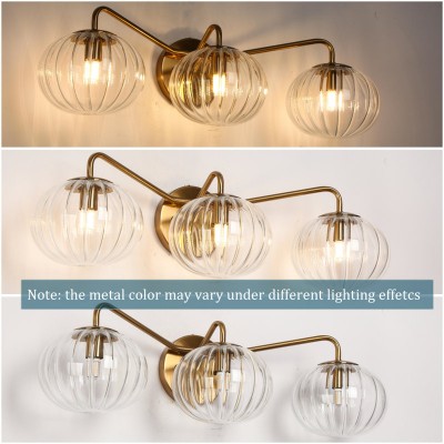 Cedric Modern Brass Spherical Glass Wall Light Cedric Modern Brass Spherical Glass Wall Light