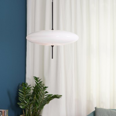 Korbin Acrylic White Flying Saucer Pendant Light