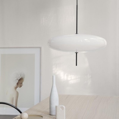 Korbin Acrylic White Flying Saucer Pendant Light