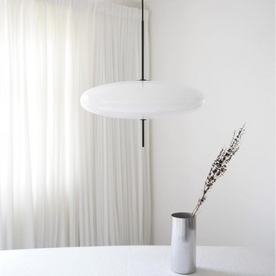 Korbin Acrylic White Flying Saucer Pendant Light