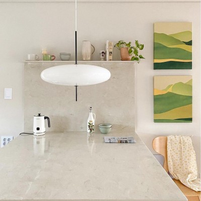 Korbin Acrylic White Flying Saucer Pendant Light