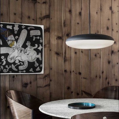 Korbin Acrylic White Flying Saucer Pendant Light