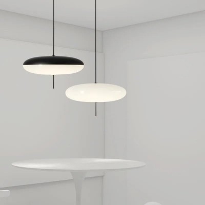 Korbin Acrylic White Flying Saucer Pendant Light