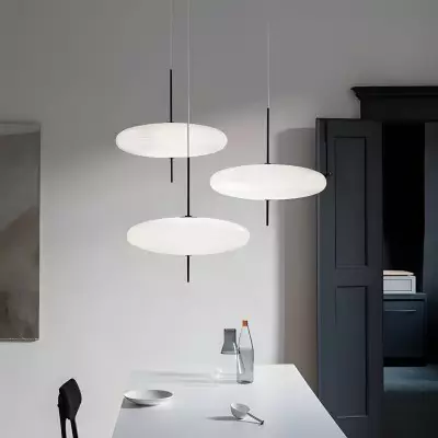 Korbin Acrylic White Flying Saucer Pendant Light Korbin Acrylic White Flying Saucer Pendant Light