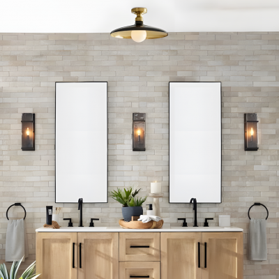 Dulcinea Farmhouse Metal Flush Mount Ceiling Light