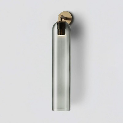 Ignatius Rustic Cylindrical Metal Glass Sconce Ignatius Rustic Cylindrical Metal Glass Sconce