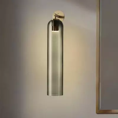 Ignatius Rustic Cylindrical Metal Glass Sconce Ignatius Rustic Cylindrical Metal Glass Sconce
