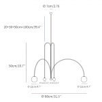 Juniper Modern Metal Glass Suspension Chandelier
