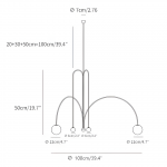 Juniper Modern Metal Glass Suspension Chandelier