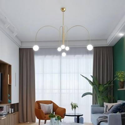 Juniper Modern Metal Glass Suspension Chandelier Juniper Modern Metal Glass Suspension Chandelier