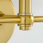 Lennox Luxurious Triple Metal Aged Brass Sconce