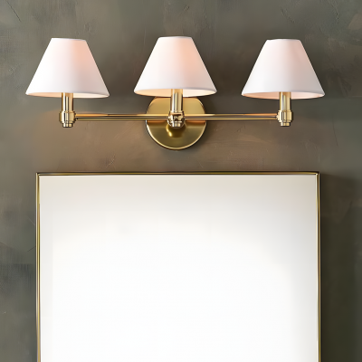 Lennox Luxurious Triple Metal Aged Brass Sconce Lennox Luxurious Triple Metal Aged Brass Sconce
