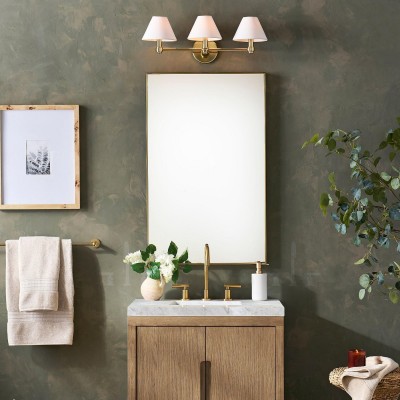 Lennox Luxurious Triple Metal Aged Brass Sconce Lennox Luxurious Triple Metal Aged Brass Sconce
