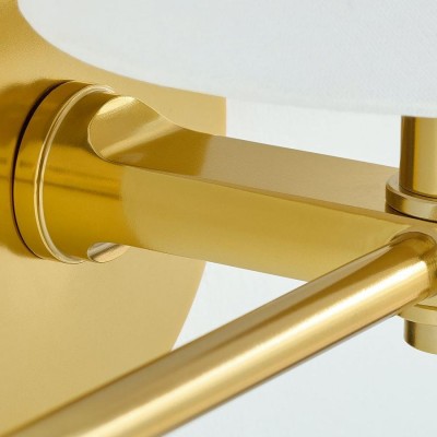 Lennox Luxurious Triple Metal Aged Brass Sconce Lennox Luxurious Triple Metal Aged Brass Sconce