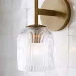 Alain Cooper Ribbed Glass Wall Sconce Alain Cooper Ribbed Glass Wall Sconce