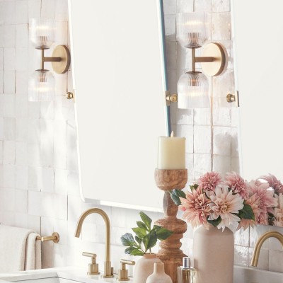 Alain Cooper Ribbed Glass Wall Sconce Alain Cooper Ribbed Glass Wall Sconce