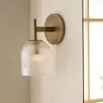 Alain Cooper Ribbed Glass Wall Sconce Alain Cooper Ribbed Glass Wall Sconce