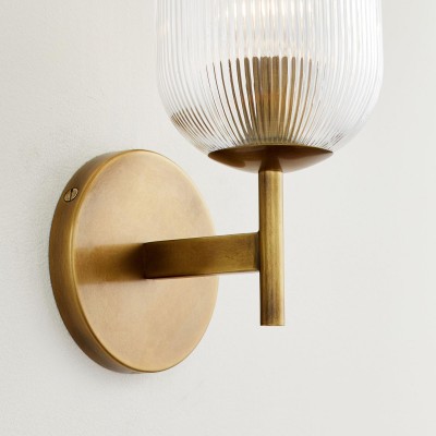 Alain Cooper Ribbed Glass Wall Sconce Alain Cooper Ribbed Glass Wall Sconce
