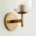 Alain Cooper Ribbed Glass Wall Sconce Alain Cooper Ribbed Glass Wall Sconce
