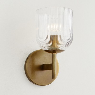 Alain Cooper Ribbed Glass Wall Sconce Alain Cooper Ribbed Glass Wall Sconce