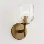 Alain Cooper Ribbed Glass Wall Sconce Alain Cooper Ribbed Glass Wall Sconce