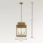 Marcellus Classic Metal Clear Glass Outdoor Lantern Pendant Light