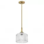 Hesper Farmhouse Ribbed Glass Pendant Light